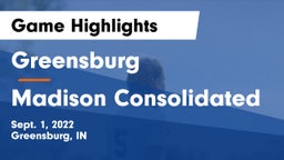 Greensburg  vs Madison Consolidated Game Highlights - Sept. 1, 2022