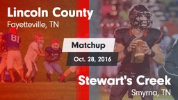 Matchup: Lincoln County vs. Stewart's Creek  2016