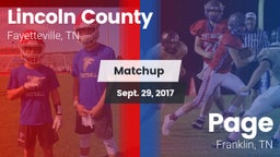 Matchup: Lincoln County vs. Page  2017