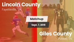 Matchup: Lincoln County vs. Giles County  2018