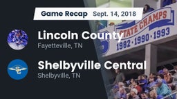 Recap: Lincoln County  vs. Shelbyville Central  2018