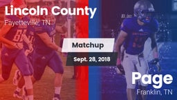 Matchup: Lincoln County vs. Page  2018