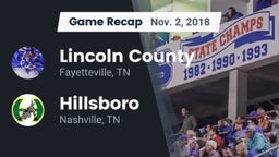 Recap: Lincoln County  vs. Hillsboro  2018