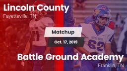 Matchup: Lincoln County vs. Battle Ground Academy  2019