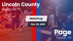 Matchup: Lincoln County vs. Page  2019