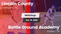 Matchup: Lincoln County vs. Battle Ground Academy  2020