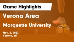 Verona Area  vs Marquette University  Game Highlights - Nov. 5, 2022