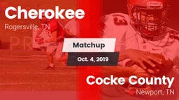 Matchup: Cherokee vs. Cocke County  2019