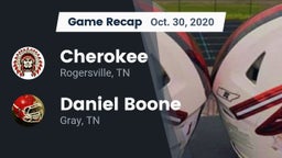 Recap: Cherokee  vs. Daniel Boone  2020