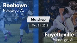 Matchup: Reeltown vs. Fayetteville  2016