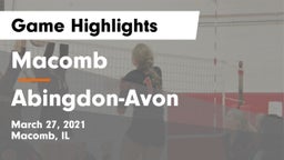 Macomb  vs Abingdon-Avon  Game Highlights - March 27, 2021
