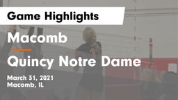 Macomb  vs Quincy Notre Dame Game Highlights - March 31, 2021