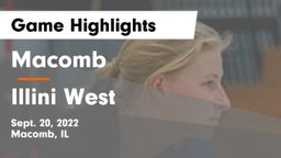 Macomb  vs Illini West  Game Highlights - Sept. 20, 2022