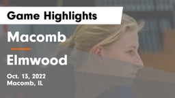 Macomb  vs Elmwood Game Highlights - Oct. 13, 2022