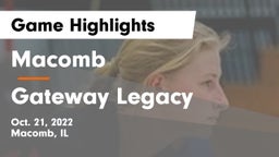 Macomb  vs Gateway Legacy Game Highlights - Oct. 21, 2022