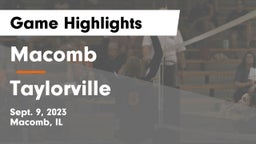 Macomb  vs Taylorville  Game Highlights - Sept. 9, 2023