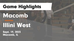 Macomb  vs Illini West  Game Highlights - Sept. 19, 2023