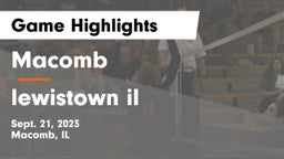 Macomb  vs lewistown il Game Highlights - Sept. 21, 2023