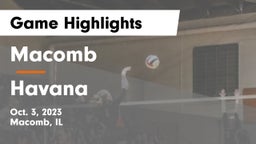 Macomb  vs Havana Game Highlights - Oct. 3, 2023