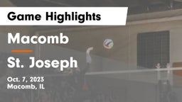 Macomb  vs St. Joseph  Game Highlights - Oct. 7, 2023