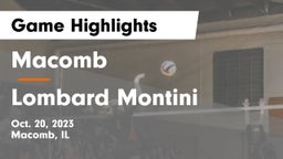 Macomb  vs Lombard Montini Game Highlights - Oct. 20, 2023