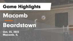 Macomb  vs Beardstown Game Highlights - Oct. 23, 2023