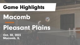Macomb  vs Pleasant Plains  Game Highlights - Oct. 30, 2023