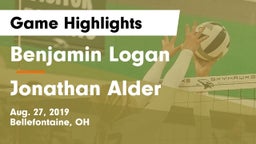 Benjamin Logan  vs Jonathan Alder Game Highlights - Aug. 27, 2019