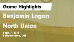 Benjamin Logan  vs North Union  Game Highlights - Sept. 7, 2019