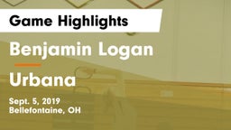 Benjamin Logan  vs Urbana  Game Highlights - Sept. 5, 2019