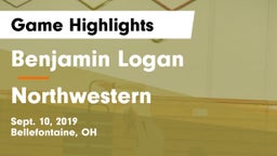 Benjamin Logan  vs Northwestern  Game Highlights - Sept. 10, 2019