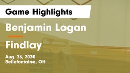Benjamin Logan  vs Findlay  Game Highlights - Aug. 26, 2020
