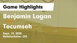 Benjamin Logan  vs Tecumseh Game Highlights - Sept. 19, 2020