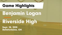 Benjamin Logan  vs Riverside High Game Highlights - Sept. 28, 2020