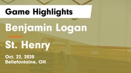 Benjamin Logan  vs St. Henry  Game Highlights - Oct. 22, 2020