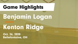 Benjamin Logan  vs Kenton Ridge  Game Highlights - Oct. 26, 2020