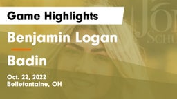 Benjamin Logan  vs Badin  Game Highlights - Oct. 22, 2022