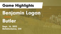 Benjamin Logan  vs Butler  Game Highlights - Sept. 16, 2023