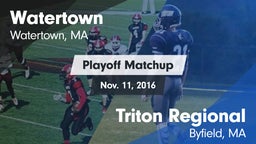 Matchup: Watertown vs. Triton Regional  2016