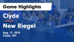 Clyde  vs New Riegel  Game Highlights - Aug. 17, 2019