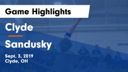Clyde  vs Sandusky  Game Highlights - Sept. 3, 2019