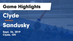 Clyde  vs Sandusky  Game Highlights - Sept. 26, 2019