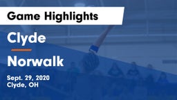 Clyde  vs Norwalk  Game Highlights - Sept. 29, 2020