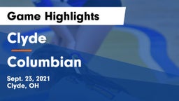 Clyde  vs Columbian  Game Highlights - Sept. 23, 2021