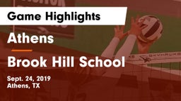 Athens  vs Brook Hill School Game Highlights - Sept. 24, 2019