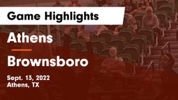 Athens  vs Brownsboro  Game Highlights - Sept. 13, 2022