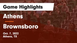 Athens  vs Brownsboro  Game Highlights - Oct. 7, 2022
