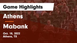 Athens  vs Mabank  Game Highlights - Oct. 18, 2022