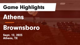 Athens  vs Brownsboro  Game Highlights - Sept. 12, 2023