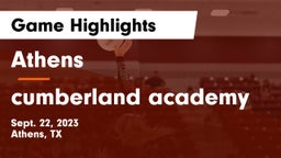 Athens  vs cumberland academy Game Highlights - Sept. 22, 2023